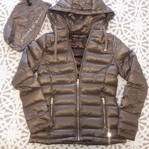 Andrew Marc Packable Down Short Jacket Coat XS
